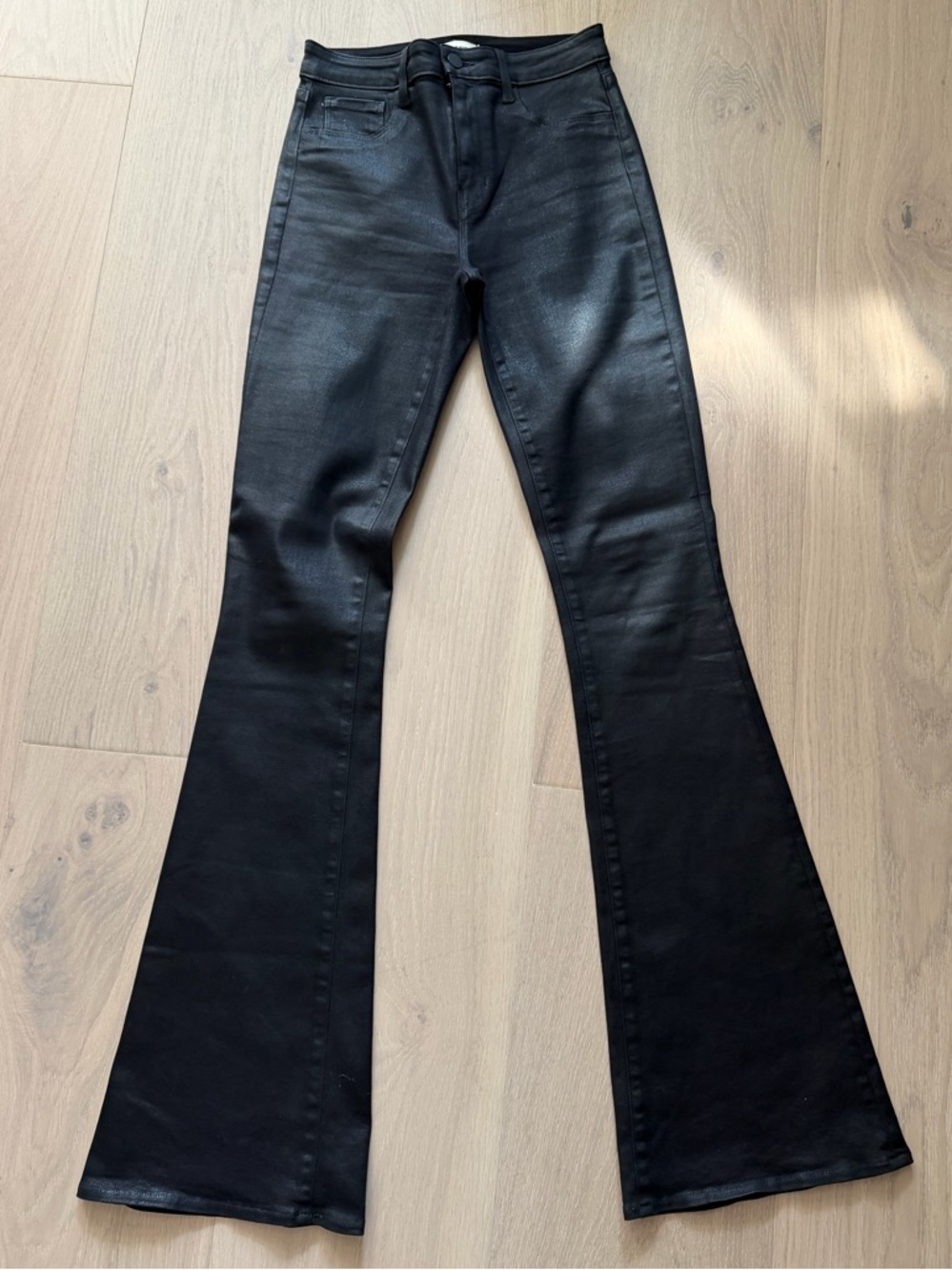 L’Agence coated black denim